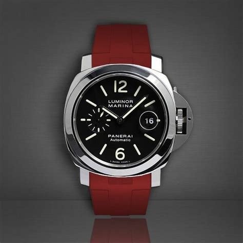 panerai red silicone strap|where to buy Panerai straps.